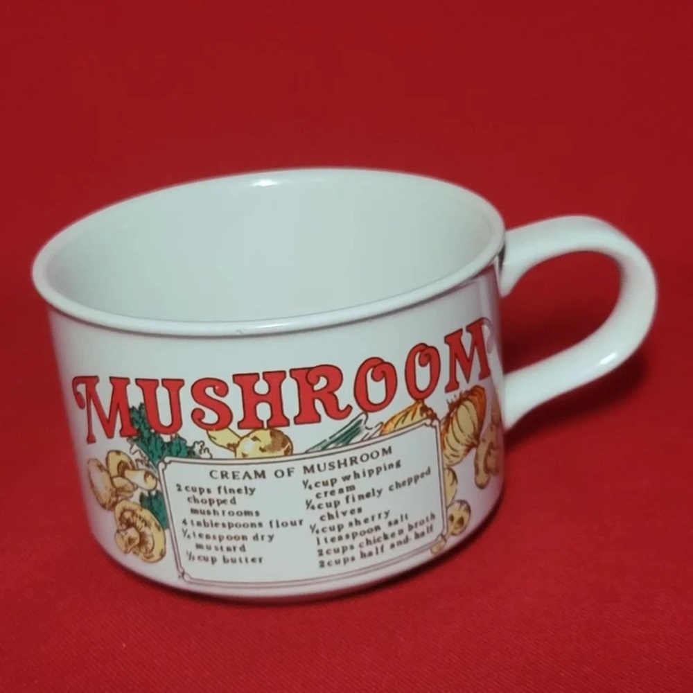 Vintage Mushroom Soup Mug